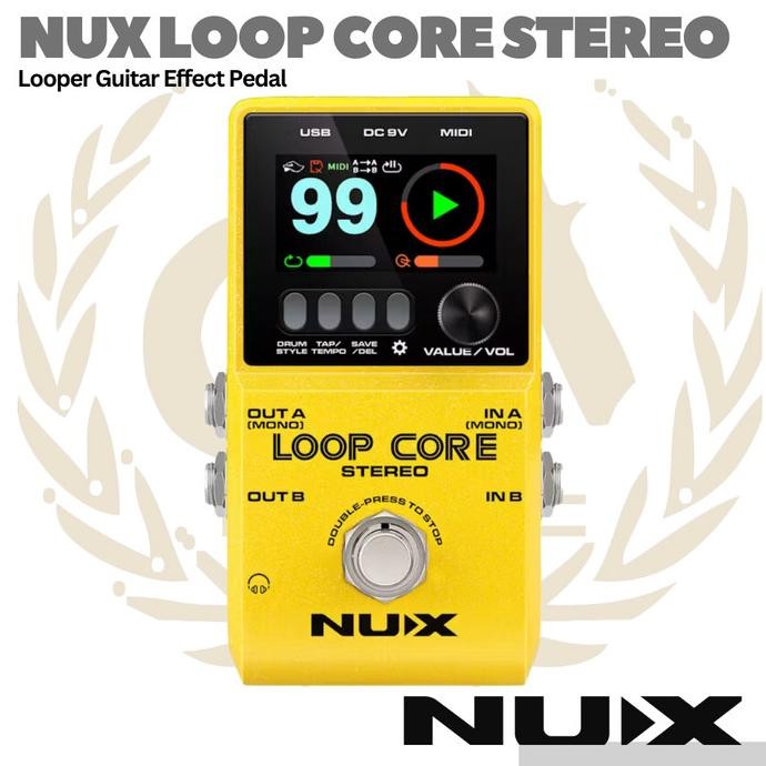 NUX Loop Core Stereo Guitar Effect Pedal - Efek Gitar Looper