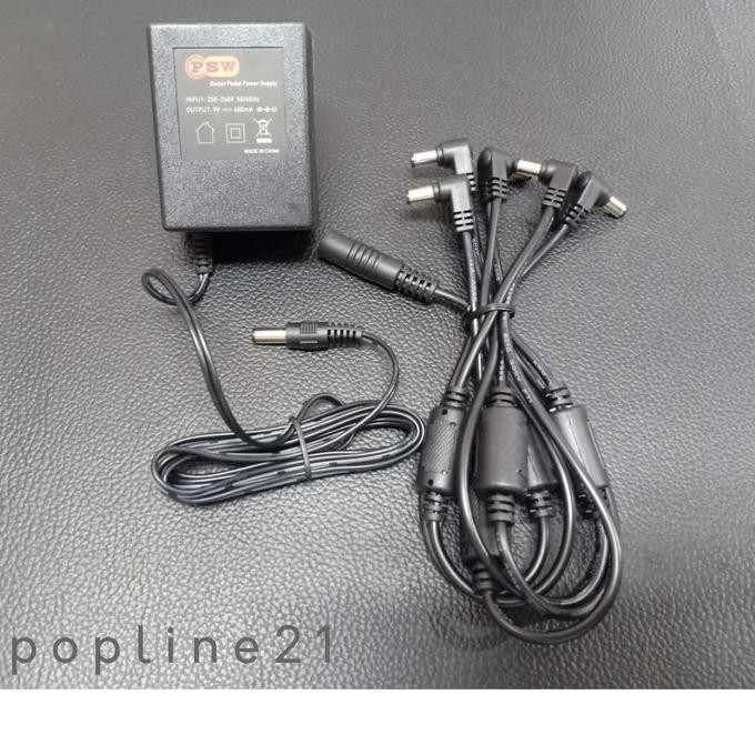 Adaptor efek Multi / Power Supply Guitar Pedal Multi PSW