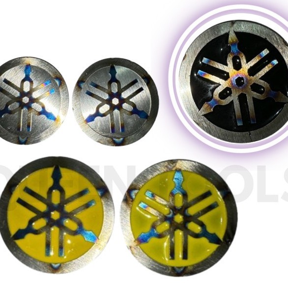 TERBARU Emblem Yamaha Titanium Logo Yamaha Titanium 50mm Original