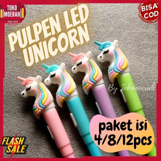 

Produk Baru!! PULPEN UNICORN 4 8 12pcs PEN LAMPU LED UNICORN MURAH UNIK LUCU IMUT