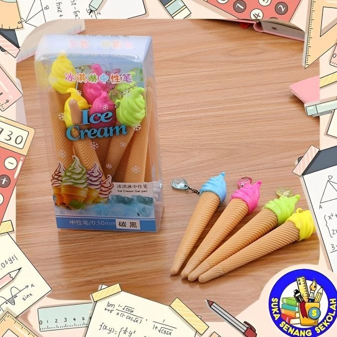 

Produk Baru!! SELUSIN Pen / Pena / Pulpen Unik Motif Ice Cream S0240