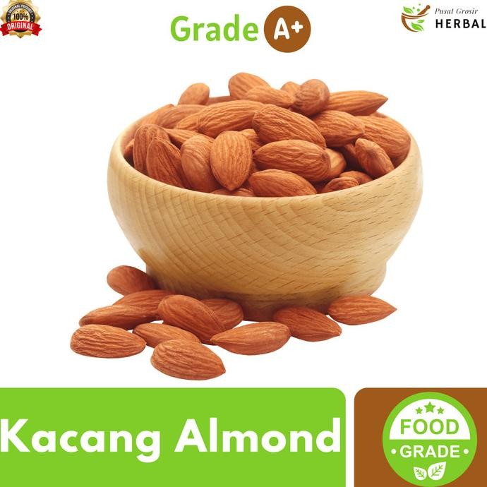 

kacang roasted almond panggang siap makan 1kg premium / almon kupas roasted matang 1 kg sehat gurih termurah