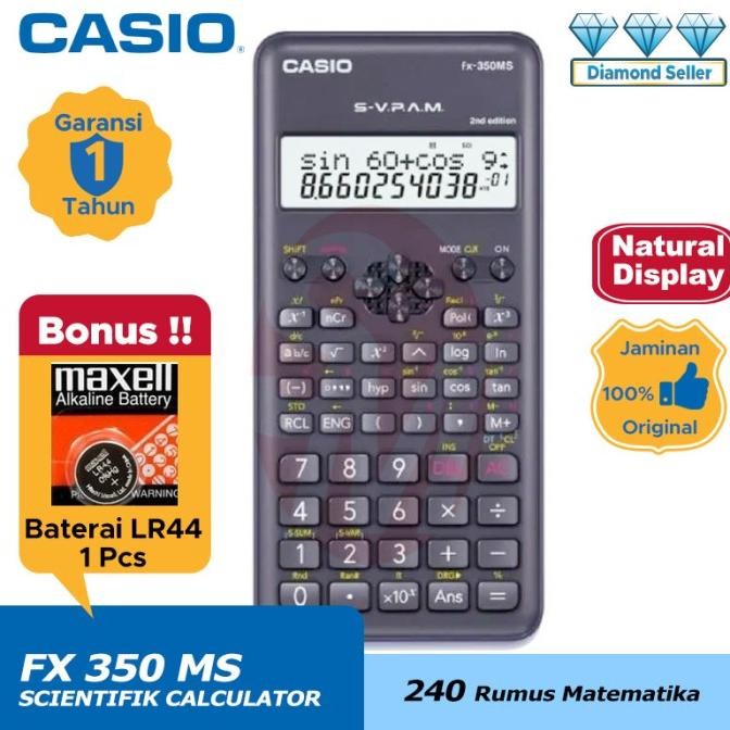 

wes-24 Casio Calculator FX 350 MS-2nd Edition Termurah