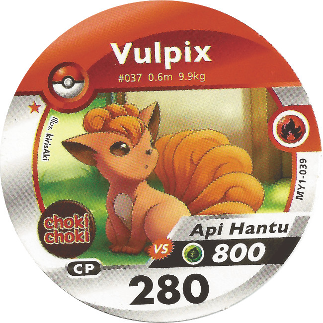 Kartu Pokemon Medalion Choki Choki Vulpix