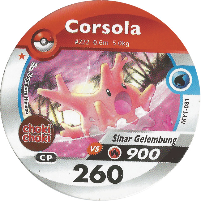 Kartu Pokemon Medalion Choki Choki Corsola