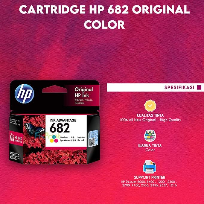 HP 682 Black Color Cartridge Tinta Printer 2335 2336 2337 2775 2776