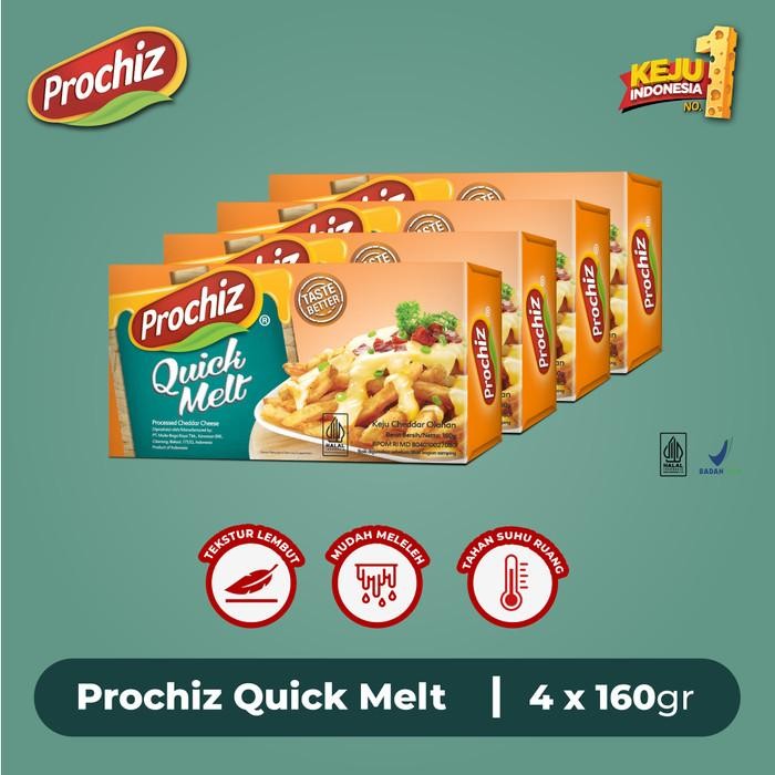 

Keju PROCHIZ Quick Melt 160 gr Paket 4 pcs Kualitas Terbaik