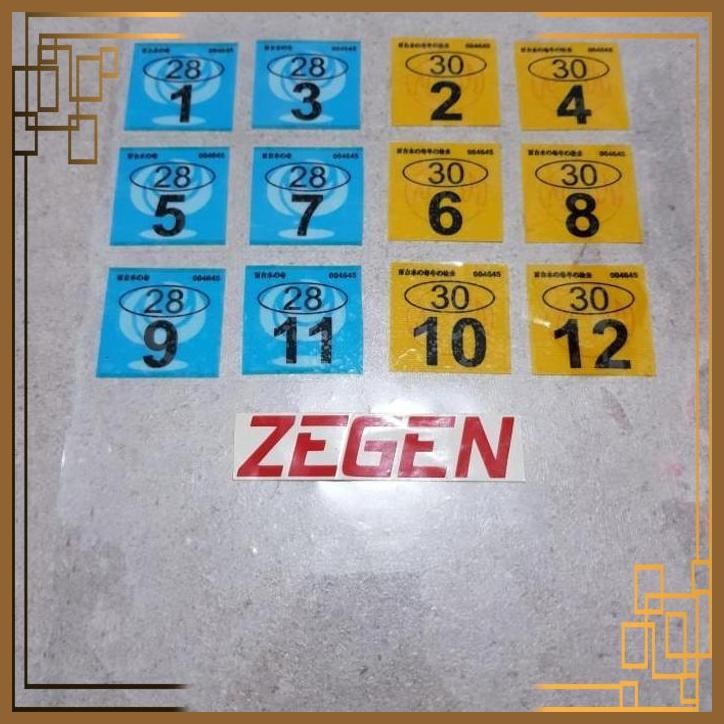 

[ZGA] STIKER STICKER NOMOR NUMBER ANGKA JAPAN STICK ON BIRU KUNING