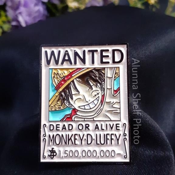 Pin Enamel Luffy Wanted Bounty Poster | Bros One Piece Aksess