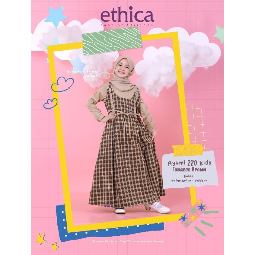 Gamis Anak Ethica AYUMI 220 KIDS | Model Gamis Anak Trendy | Gamis Anak Terbaru 2025