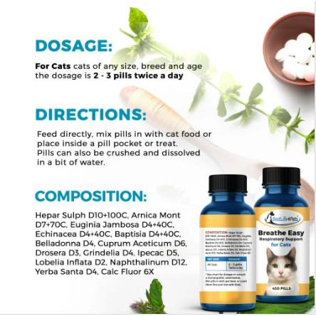 Best Life 4Pets Breathe Easy (Exp2026) Cat Flu/Flu Kucing (30 Tablet)