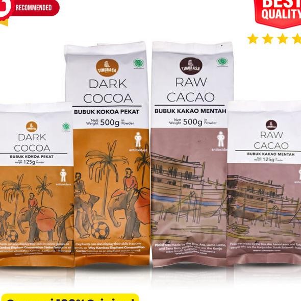 

Timurasa Bubuk Cokelat Mentah (Raw Cacao Powder) - 500Gr