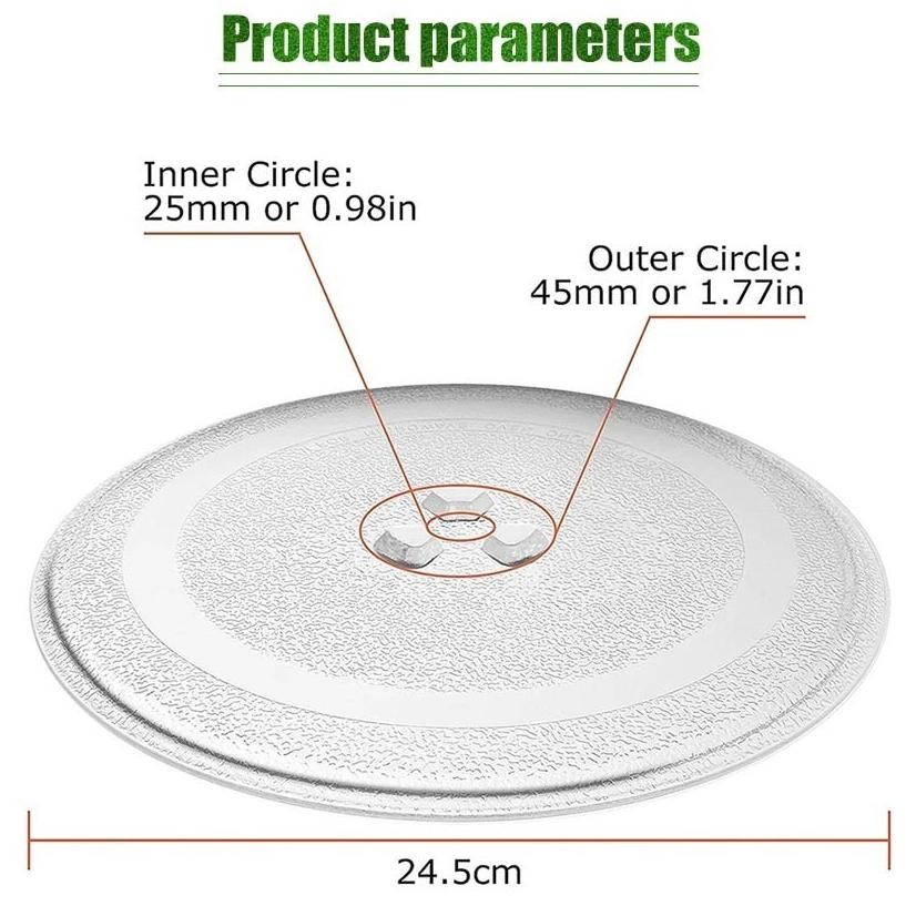 Microwave Piring MICROWAVE Diameter 24,5 cm Piringan Tatakan Oven Universal Tebal Import