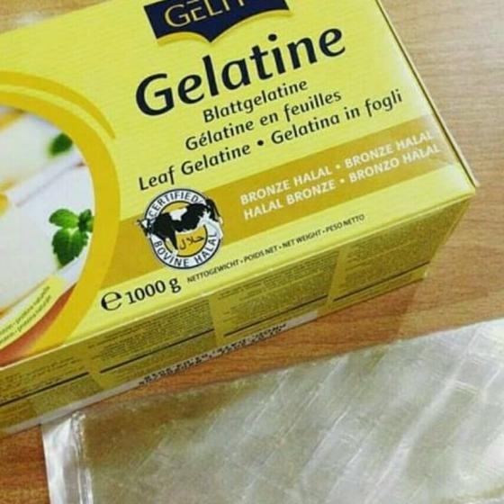 

Gelita - Gelatine Sheet Halal 1 Box / Gelatin Lembaran Halal (300 Lbr)