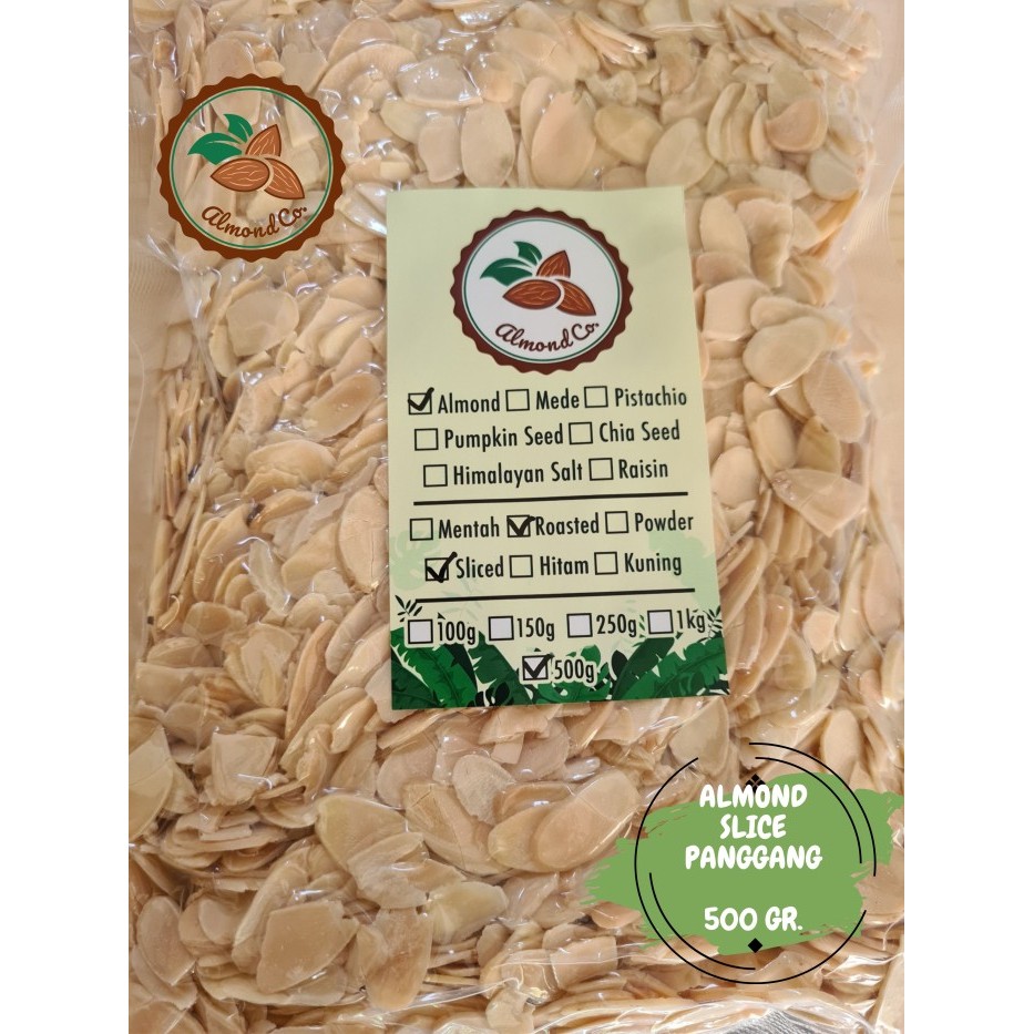 

TERBARU Kacang Almond Slice Panggang (Roasted / Oven) 500 Gr