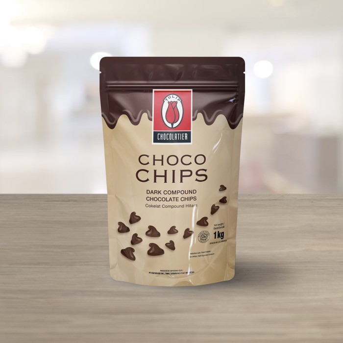 

GRATIS ONGKIR Tulip Chocolatier Dark Compound Chocolate Chips 1Kg