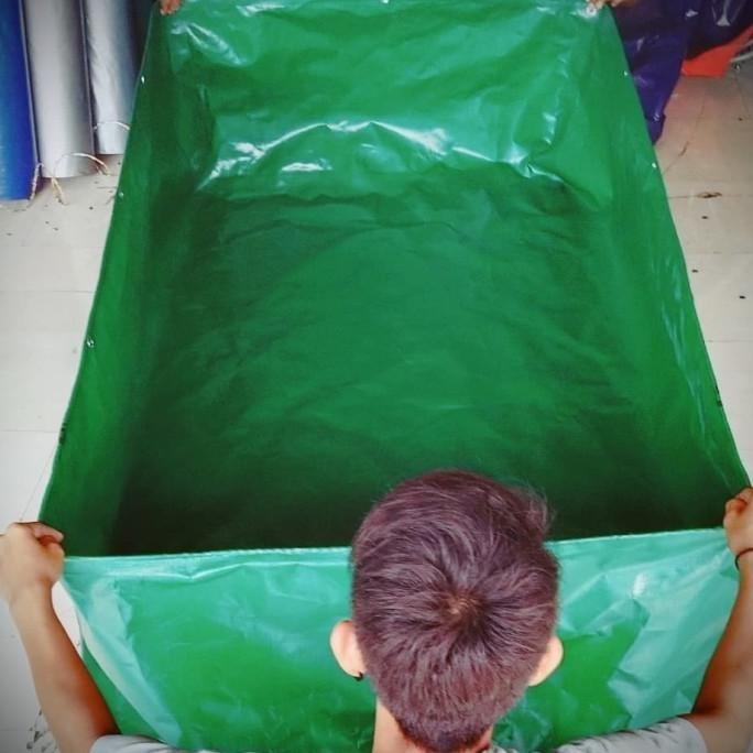 Terbaru Flase Kolam Terpal Kotak/Kolam Terpal Lele Uk 2X1X50 Tipe A20 Korea Orchid We-12