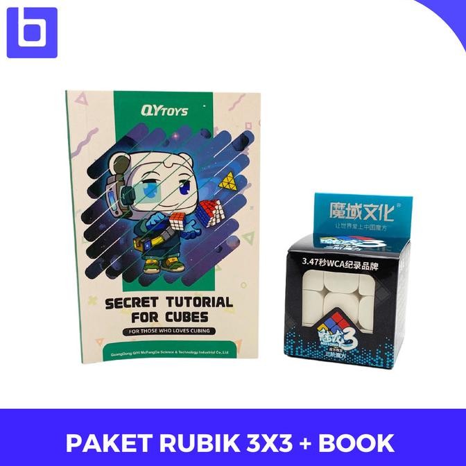 Mainan Rubik 3X3 Cube + Bu Tutorial Rumus Basic St Original