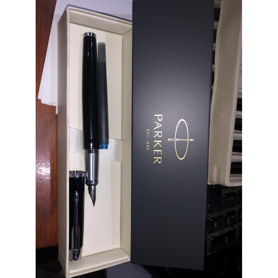 

Parker Im Fountain Pen Pulpen Cair Black Silver Trim Original Original