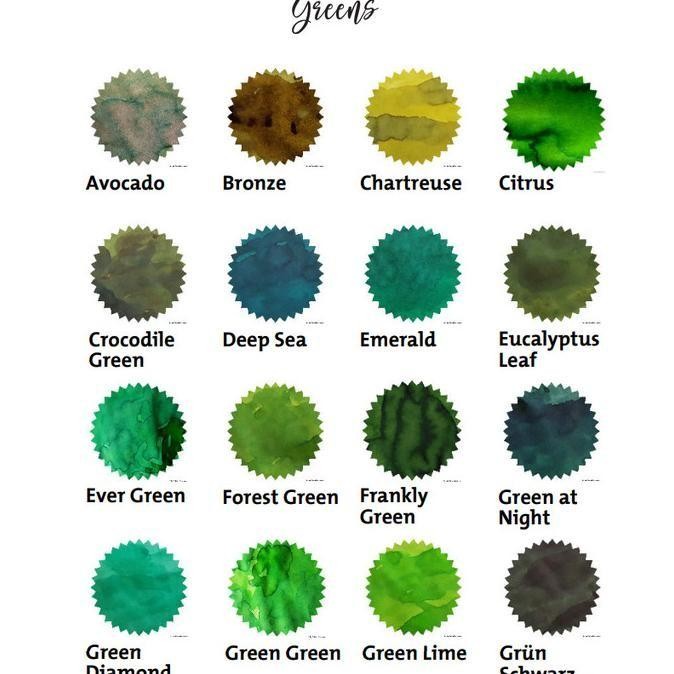 

BARU ROBERT OSTER SIGNATURE 50ML FOUNTAIN PEN INK, GREENS Original