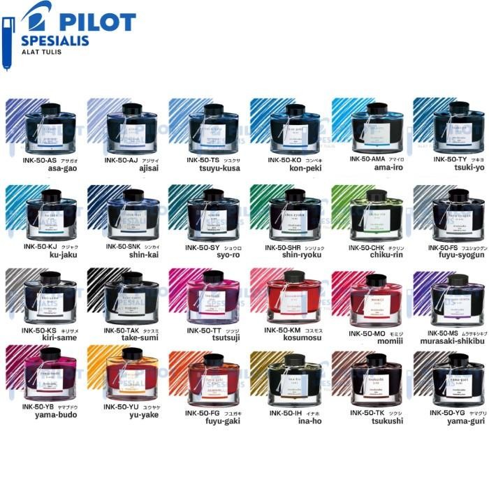 

Promo Spesial / Pilot Iroshizuku Ink 50 Ml / Tinta Iroshizuku Ink-50-Int Fountain Pen Terbaru Original