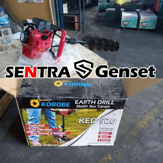 Mesin Bor Tanah Biopori Earth Auger Mata 6 Inch 15 Cm Korobe Md 520