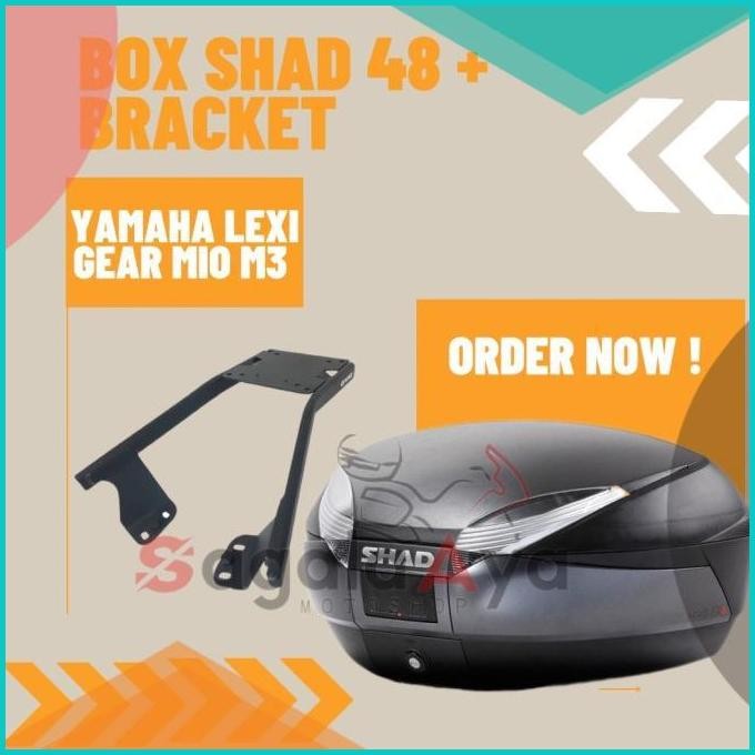 Promo Paket Box SHAD 48 SH 48 dan Bracket SHAD YAMAHA gear lexi 140BZ