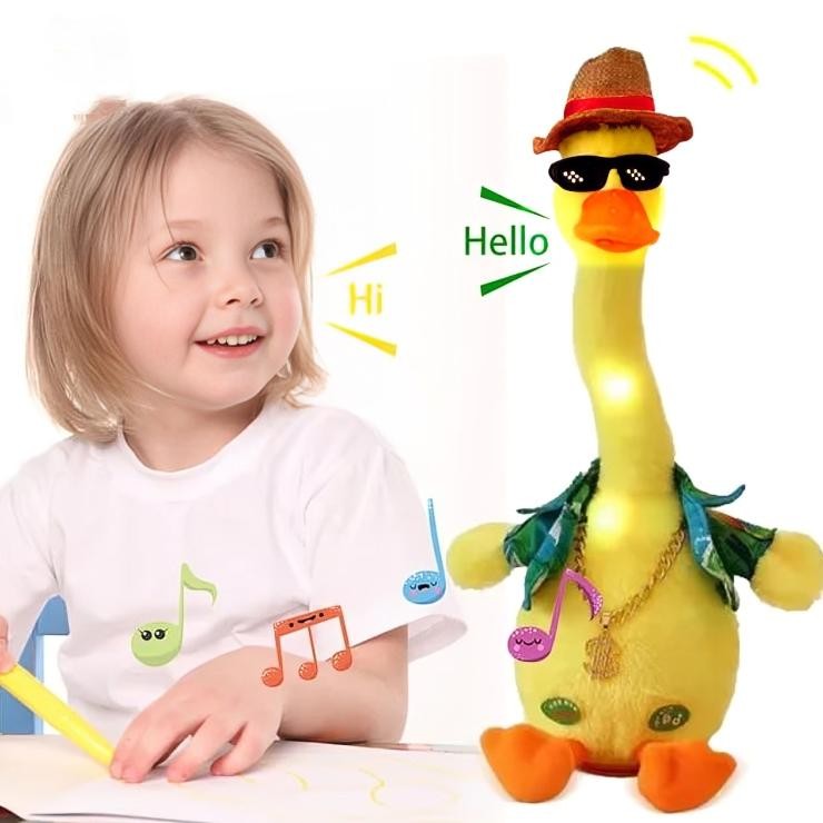 ORIGINAL COD Mainan Bebek Kaktus Bergoyang dan Bicara Bisa Rekam Suara Boneka Kaktus Goyang Dancing 