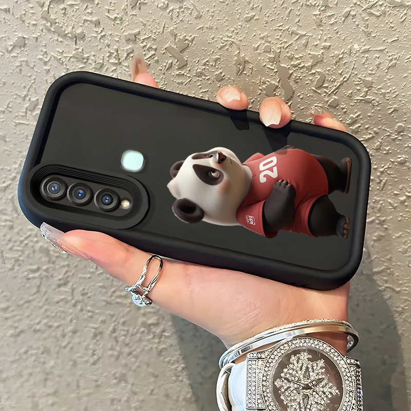 Casing Hp  Untuk VIVO Y19 VIVO Y5s Case Casing Softcase lembut trendi HP Kesing Panda lucu penutup p