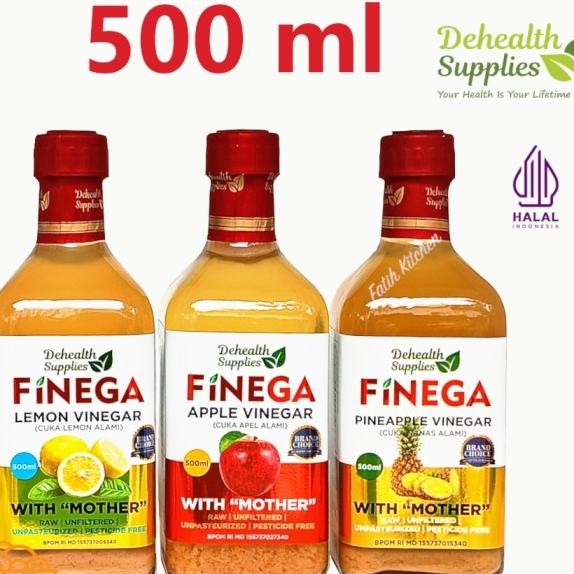 

Finega 500 Ml (Botol Kaca) Vinega Cuka Apel / Nanas / Lemon