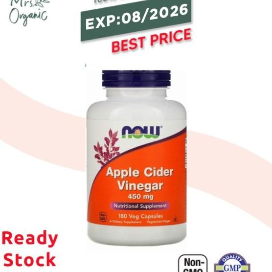 

Now Cider Vinegar 450 Mg 180 Capsules - Cernaan Maag Gerd
