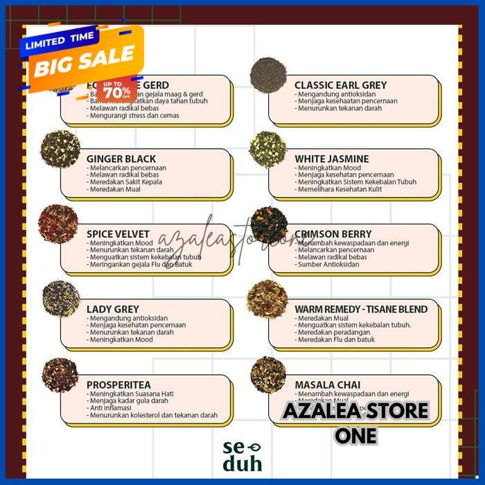 

SEDUH | TEA BLEND - PREMIUM TEA BAG POUCH ISI 50 TEA BAG (SERIES B) EKSLUSIF !! BY AZALEA STORE