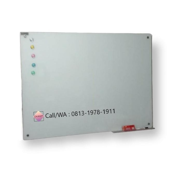 

NEW Glassboard / Papan Tulis Hanging Kaca Type Magnetic Uk. 100 x 130 cm
