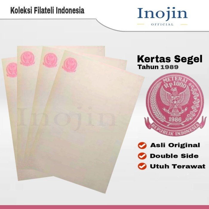 

Kertas Segel Tahun 1989 Asli