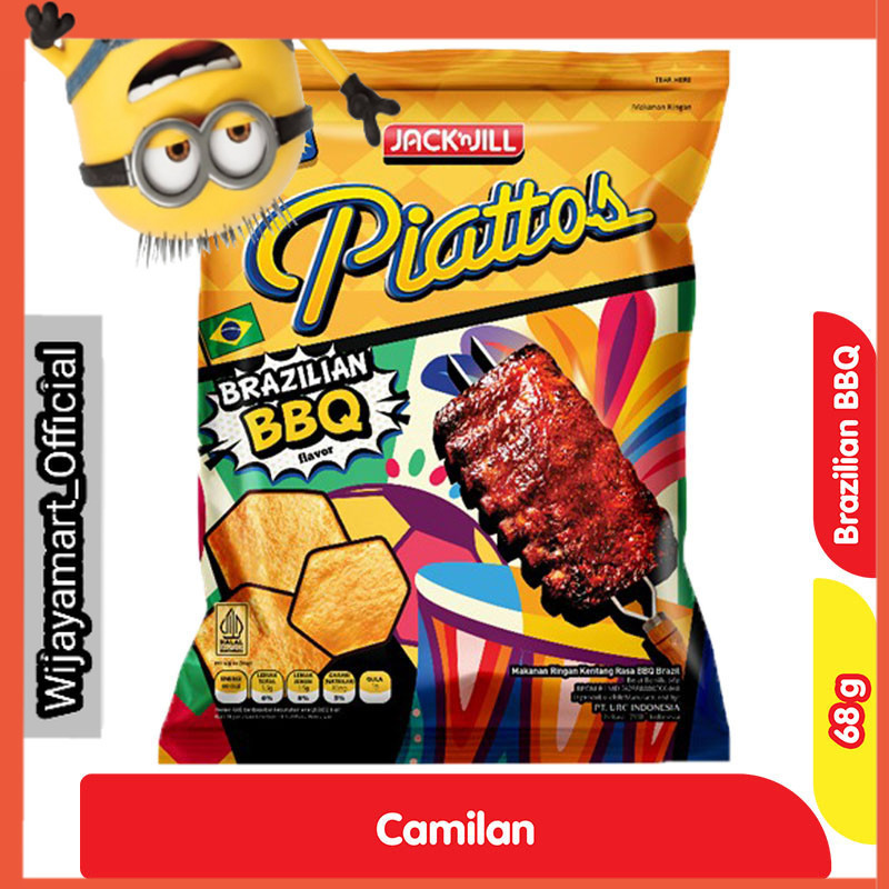

Piattos Snack Kentang Barbekiu Brazilian 68 g