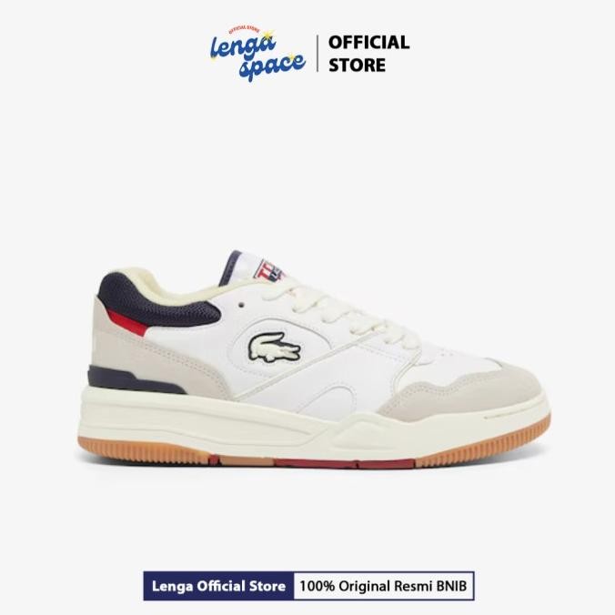 Sepatu Sneakers Pria  Lacoste Lineshot - White/Navy (48Sma0102) Original Adindaputria53