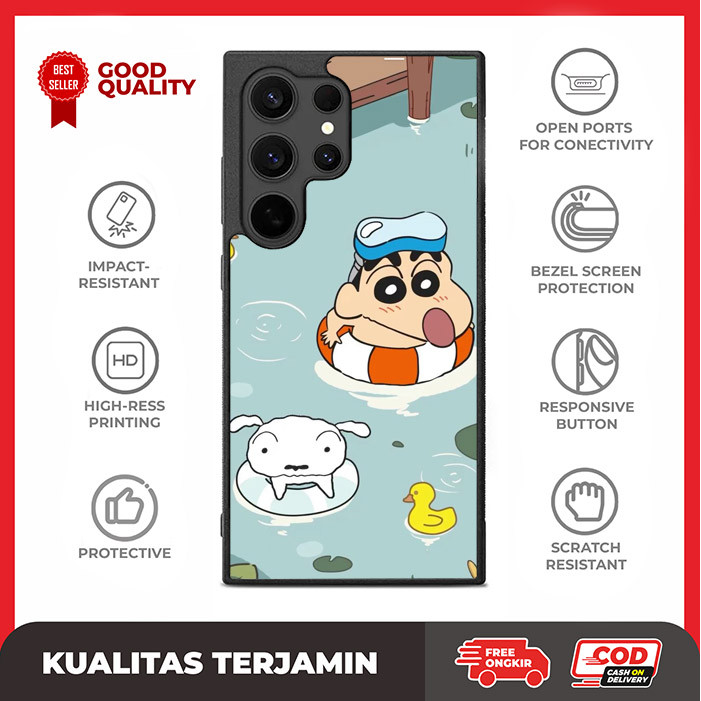 Case Casing Custom Samsung S24 S23 S22 S21 S20 FE Ultra Plus Shinchan AE3462 Hardcase A16