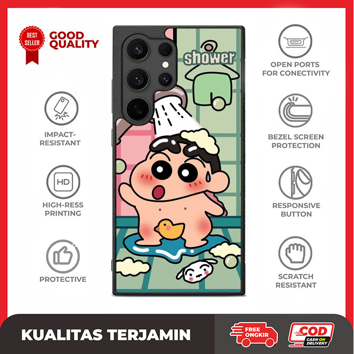 Case Casing Custom Samsung S24 S23 S22 S21 S20 FE Ultra Plus Shinchan AE3476 Hardcase A16