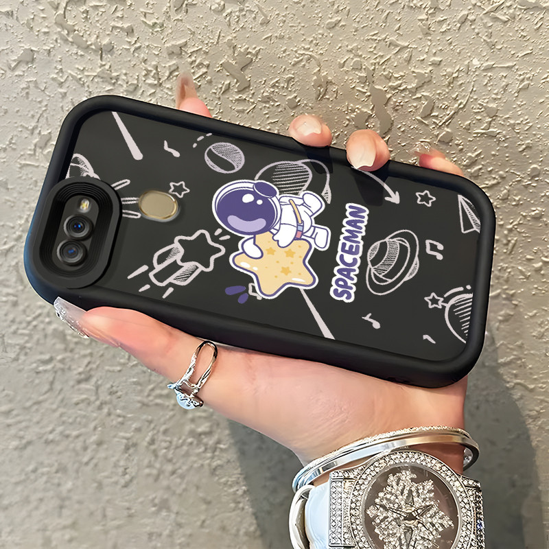 Casing Hp Untuk OPPO A7 OPPO A5s OPPO A12 OPPO A12S A11k Case Casing HP pola manusia luar angkasa Ke