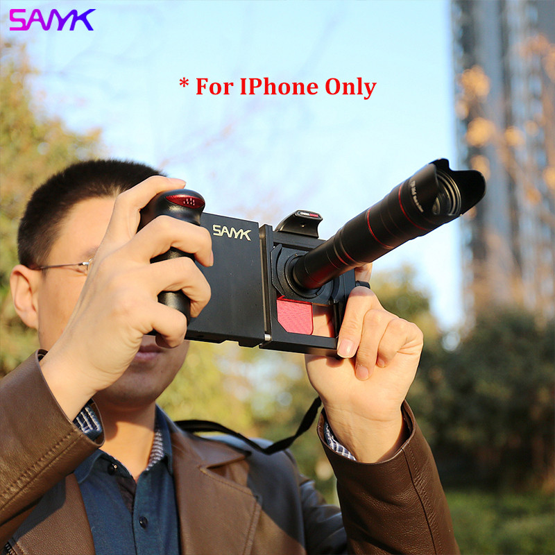 Sanyk Phone Vlogging Kit Video Phone Stabilizer Anti-Shake Vlog Kit dengan Mikrofon dan Lampu Led Ph