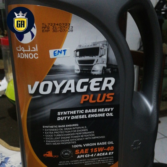 Oli mesin Adnoc Diesel Voyager Plus 15W40