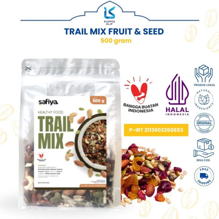 

LIMITED EDITION Trail Mix Safiya 500 gr Berry Nut and Seed Original Cemilan Sehat Enak