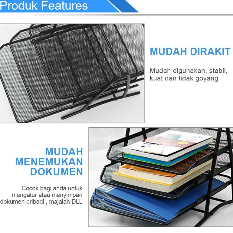 

TERLARIS Rak Kertas Dokumen Surat 5 Susun Paper Document Letter Tray Tier fth-56