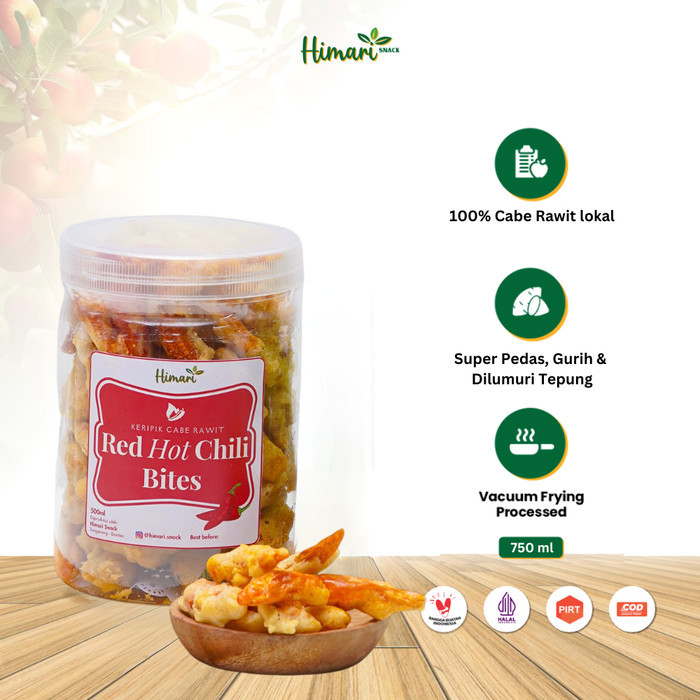 

TERPERCAYA Keripik Cabe Rawit Super Pedas Kemasan Jar 750ml