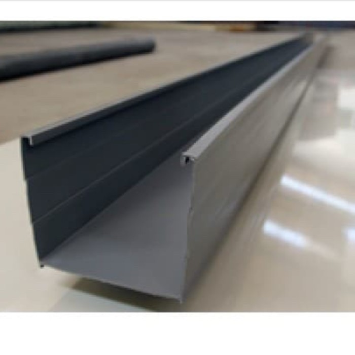 Terlaris Talang air PVC kotak 8" inch Maspion Abu Panjang 4 meter talang BESAR SALE