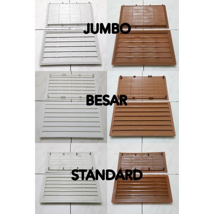 Terlaris Jalusi PVC / Ventilasi / Kisi-kisi udara pintu kamar mandi toilet wc SALE