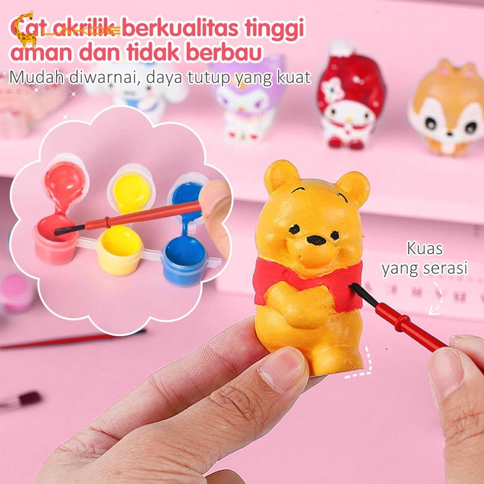 

Kualitas Tertinggi Lakoeofficialmall Diy Painting Gypsum Anak / Patung Lukis Gypsum 3D / Painting Kit Anak Good Quality