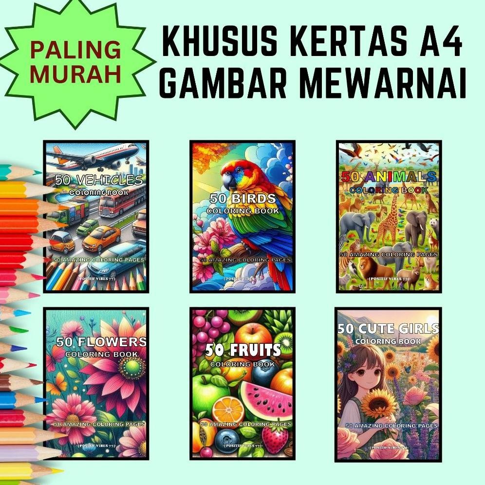 

Dapatkan Potongan (Khusus Kertas A4) Gambar Kertas Mewarnai / Buku Gambar Mewarnai / Coloring Book / Anak Tk Sd Smp Qc Pass