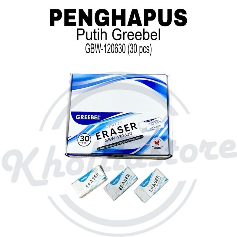 

(30 pcs) Eraser / Penghapus Putih Greebel GBW120630 LARIS