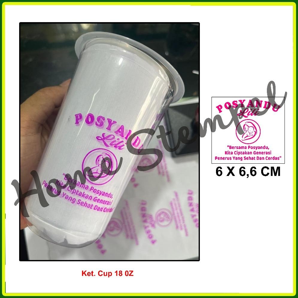 

gj-46 stempel Gelas Cup / Plastik / Custom-Free Tinta Viral